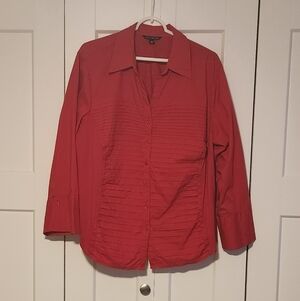 Zac & Rachel Vibrant Red Button Up Blouse